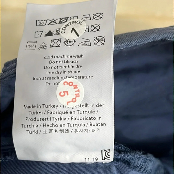 Amendi Gunnar Blue Organic Cotton Pleat Front Button Fly Pants - NWPT - Size 33 - Picture 11 of 11